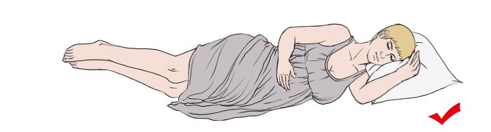 Posizione del sonno laterale del ventre